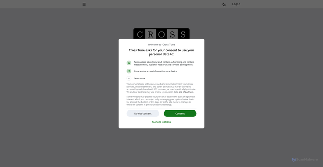 Security scan screenshot of https://crosstune.io