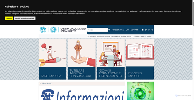 Security scan screenshot of https://www.cameracommercio.cl.it