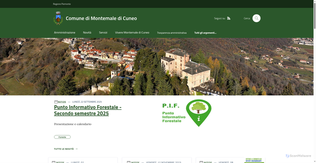Security scan screenshot of https://www.comune.montemale.cn.it/