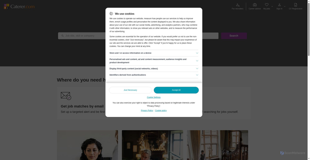 Security scan screenshot of https://www.caterer.com