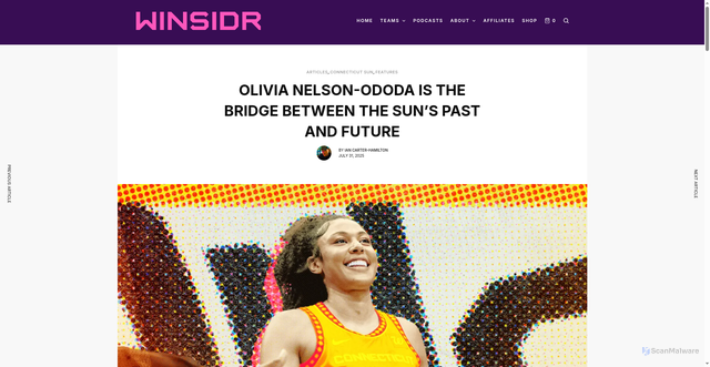 Security scan screenshot of https://winsidr.com/2025/07/olivia-nelson-ododa-is-the-bridge-between-the-suns-past-and-future/