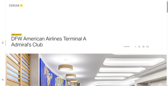 Security scan screenshot of https://www.corgan.com/projects/dfw-american-airlines-terminal-a-admirals-club