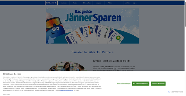 Security scan screenshot of https://payback.at