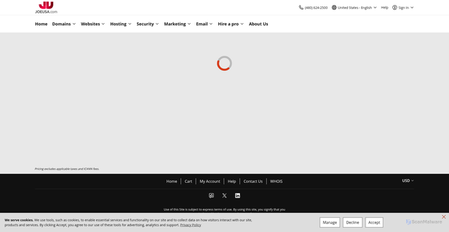 Security scan screenshot of https://globalwebsupport.net
