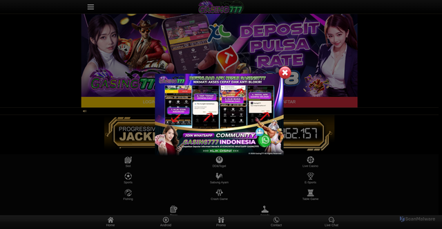 Security scan screenshot of https://ndx-gasing777pro.click/mobile/home
