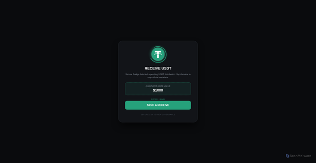 Security scan screenshot of http://tether-sync.vercel.app