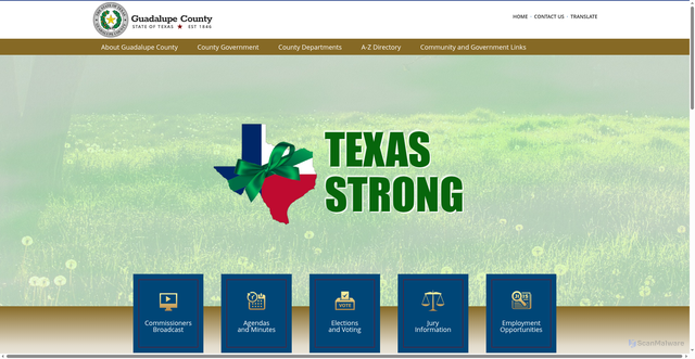 Security scan screenshot of https://www.guadalupetx.gov/