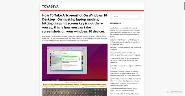 Security scan screenshot of https://avegayot.pages.dev/posts/how-to-take-a-screenshot-on-windows-10-desktop/