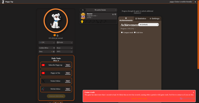 Security scan screenshot of http://puppytap.pages.dev/