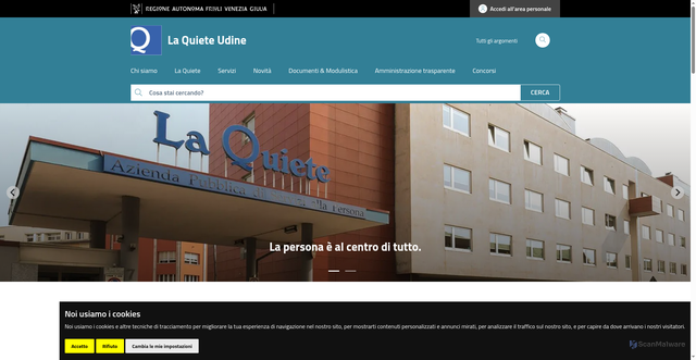 Security scan screenshot of https://www.laquieteudine.it/