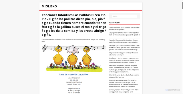 Security scan screenshot of https://quarksuz.pages.dev/posts/canciones-infantiles-los-pollitos-dicen-pio-pio