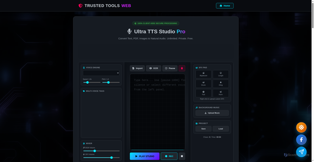 Security scan screenshot of https://code-canon-project.pages.dev/text-to-speech