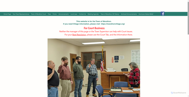 Security scan screenshot of https://www.townofmarathonny.gov/