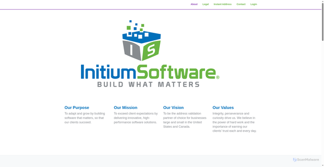 Security scan screenshot of https://initiumsoftware.com