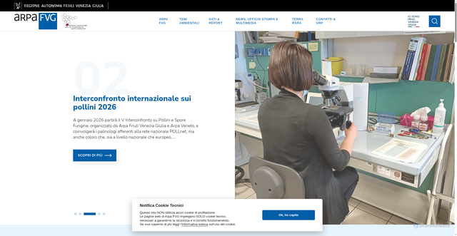 Security scan screenshot of https://www.arpa.fvg.it/