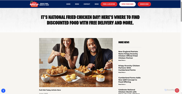 Security scan screenshot of https://www.krispykrunchy.com/its-national-fried-chicken-day-heres-where-to-find-discounted-food-with-free-delivery-and-more/