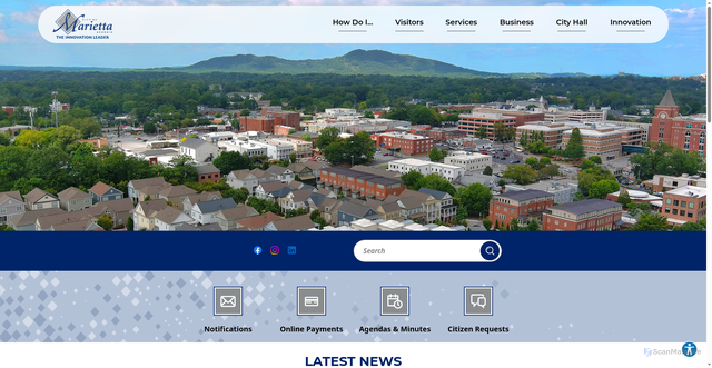 Security scan screenshot of https://mariettaga.gov/