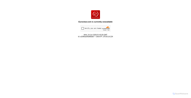 Security scan screenshot of https://my.euroclear.com
