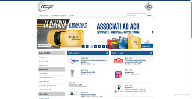 Security scan screenshot of https://www.ponenteligure.aci.it