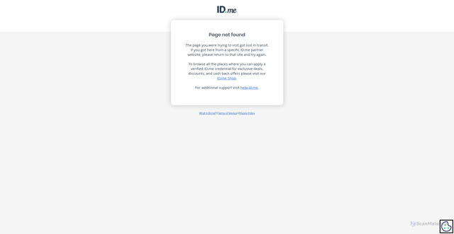 Security scan screenshot of https://groups.id.me