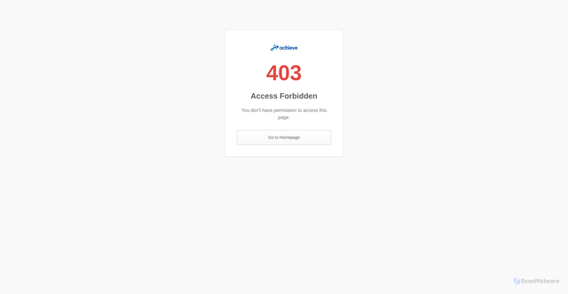 Security scan screenshot of https://sso.achieve.com