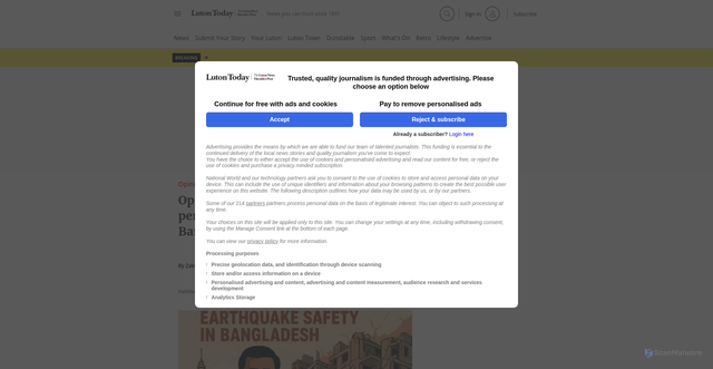 Security scan screenshot of https://www.lutontoday.co.uk/news/opinion/opinion-from-luton-to-dhaka-a-personal-plea-for-earthquake-safety-in-bangladesh-5414277