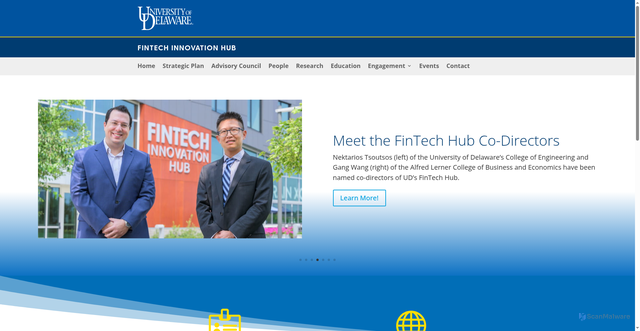 Security scan screenshot of https://fintech.udel.edu/