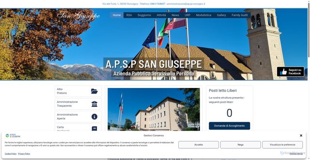 Security scan screenshot of https://apsp-roncegno.it/