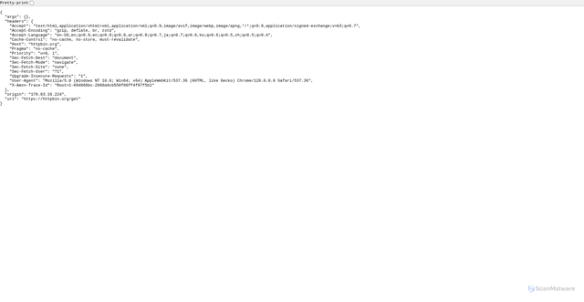 Security scan screenshot of https://httpbin.org/redirect/3