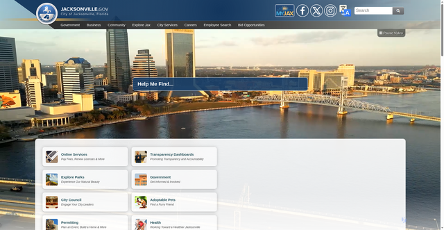 Security scan screenshot of https://www.jacksonville.gov/