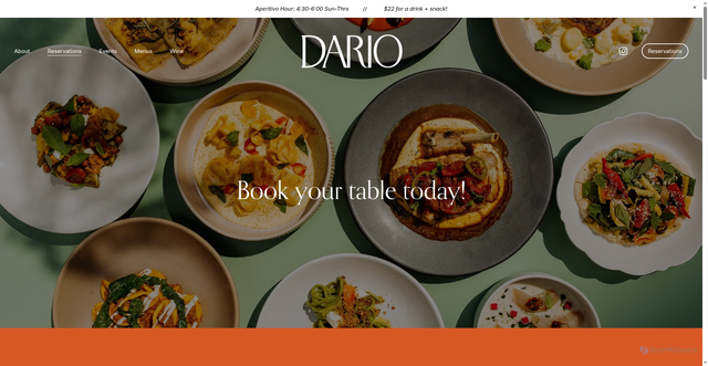 Security scan screenshot of https://www.dariorestaurant.com/reservations