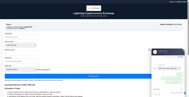 Security scan screenshot of https://fixedfloat-lhed8i12s0.edgeone.app/
