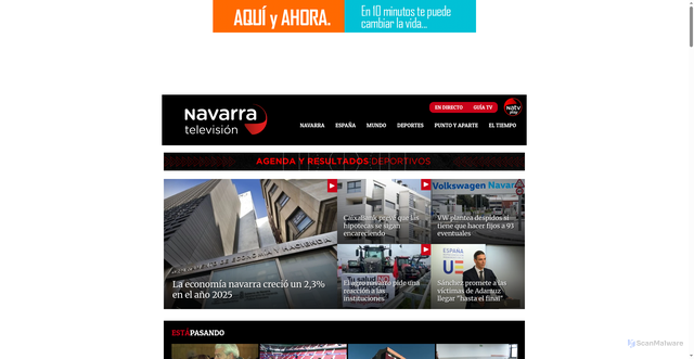 Security scan screenshot of https://navarratelevision.es