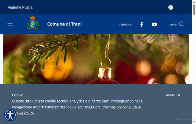 Security scan screenshot of https://www.comune.trani.bt.it/it