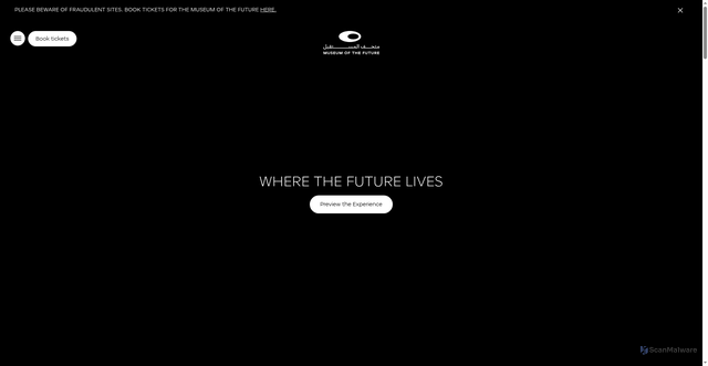 Security scan screenshot of https://museumofthefuture.ae/en