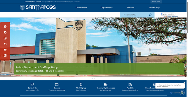 Security scan screenshot of https://sanmarcostx.gov/