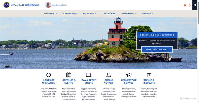 Security scan screenshot of https://eastprovidenceri.gov/