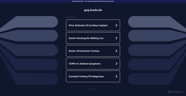 Security scan screenshot of http://ww16.gvg-koeln.de/?sub1=20260125-0540-2009-8e3f-371d1e6ece78
