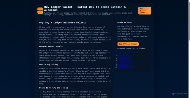 Security scan screenshot of http://start-m-ledgercom-bs0.pages.dev/