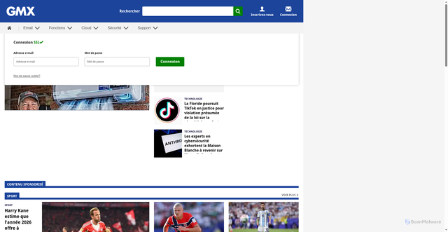 Security scan screenshot of http://navigator-login-gmx-mailsidas.vercel.app/