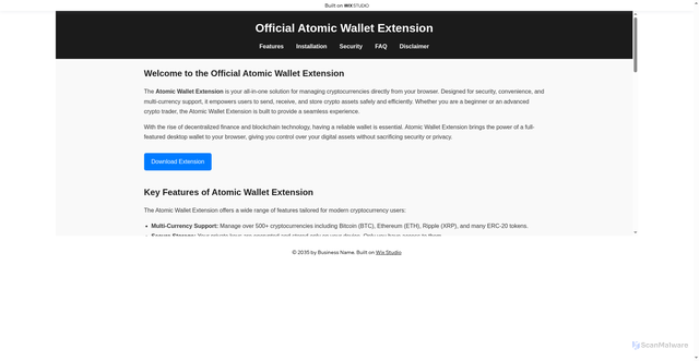 Security scan screenshot of https://atcmic.wixstudio.com/us-en