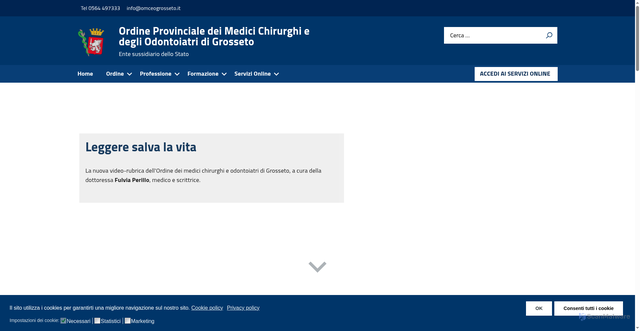 Security scan screenshot of https://www.omceogrosseto.it