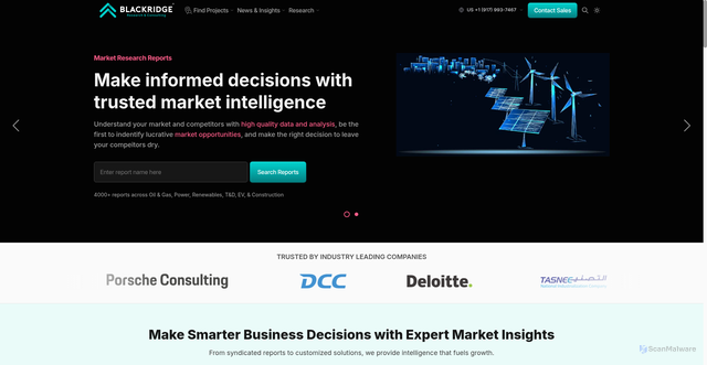 Security scan screenshot of https://blackridgeresearch.com