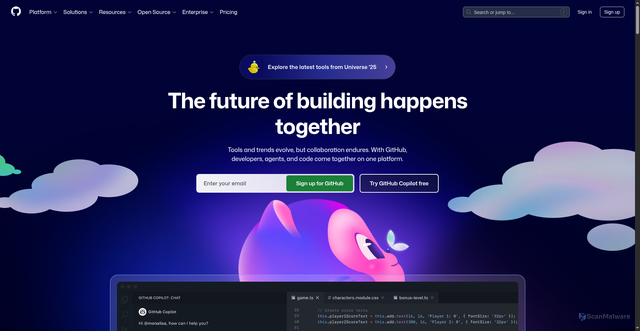 Security scan screenshot of https://raw.githubusercontent.com/