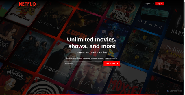 Security scan screenshot of https://netfliclonebyrohit.netlify.app/