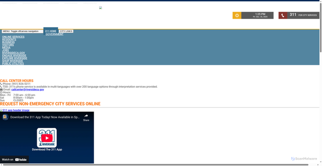Security scan screenshot of https://crmweb.riversideca.gov/