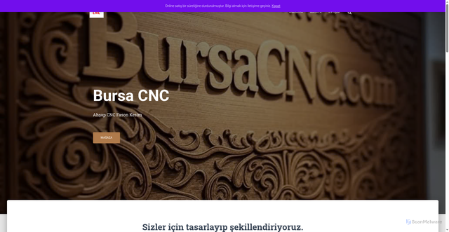 Security scan screenshot of https://bursacnc.com