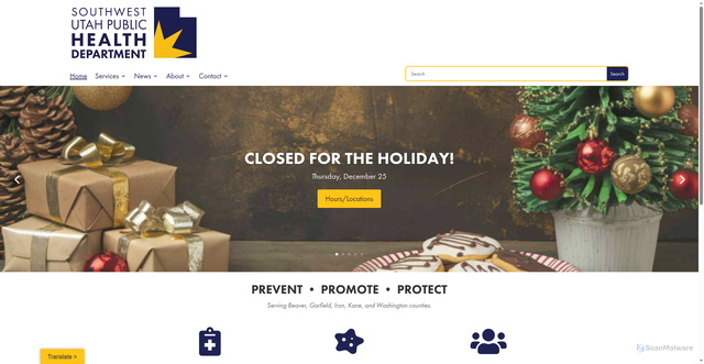Security scan screenshot of https://swuhealth.gov/