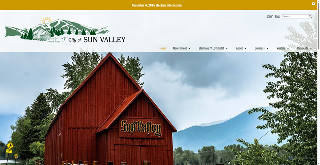 Security scan screenshot of https://sunvalleyidaho.gov/