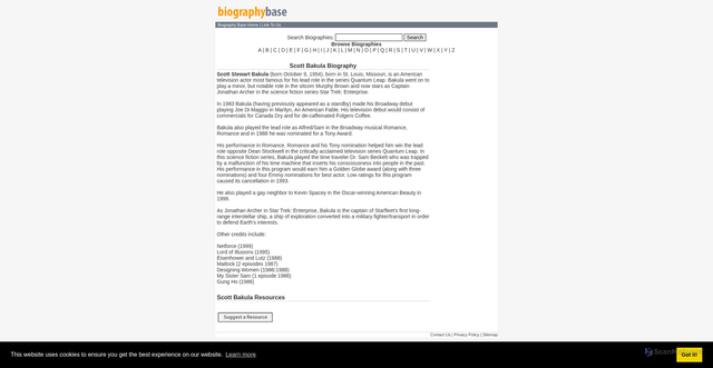Security scan screenshot of http://www.biographybase.com/biography/Bakula_Scott.html